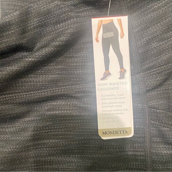 Mondetta Performance Luxury Women’s NWT High Waist Thermal Gray Leggings Sz M - Picture 5 of 5